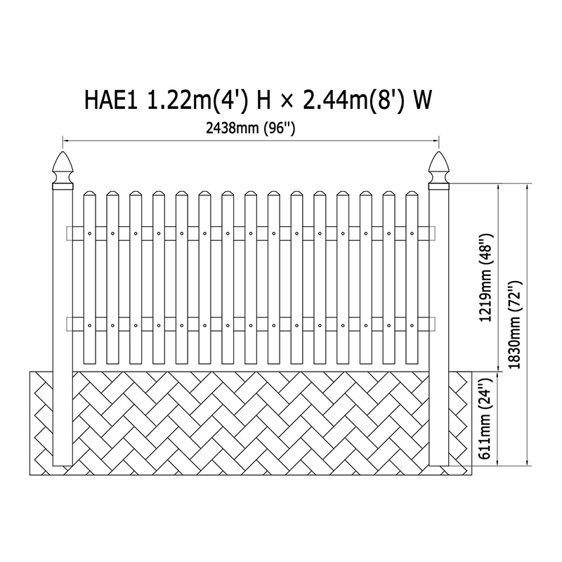 HAE1 traditional dog ear picket