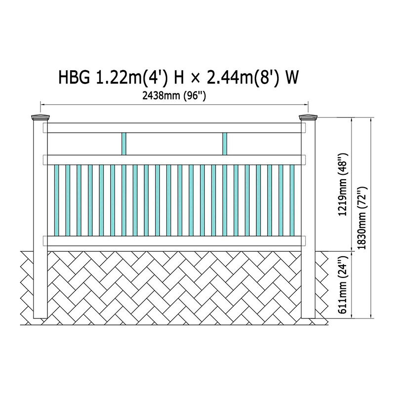 HBG plastic rail fence