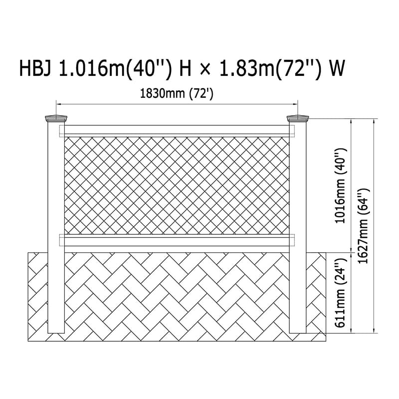 HBJ pvc lattice fence