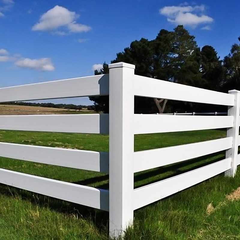 HDC 4-rail pvc ranch fence