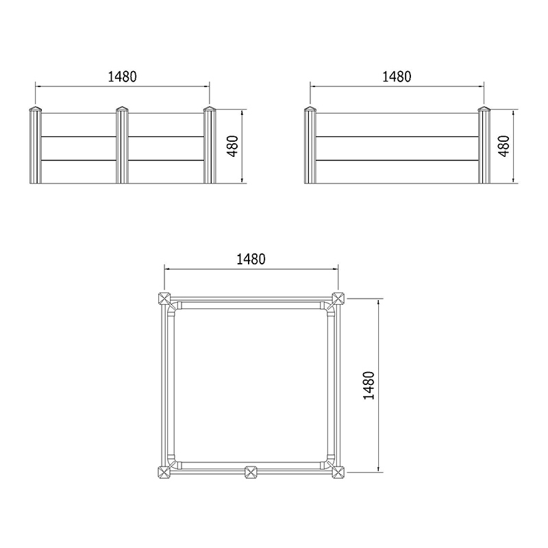 Pvc whelping box use square rail connected