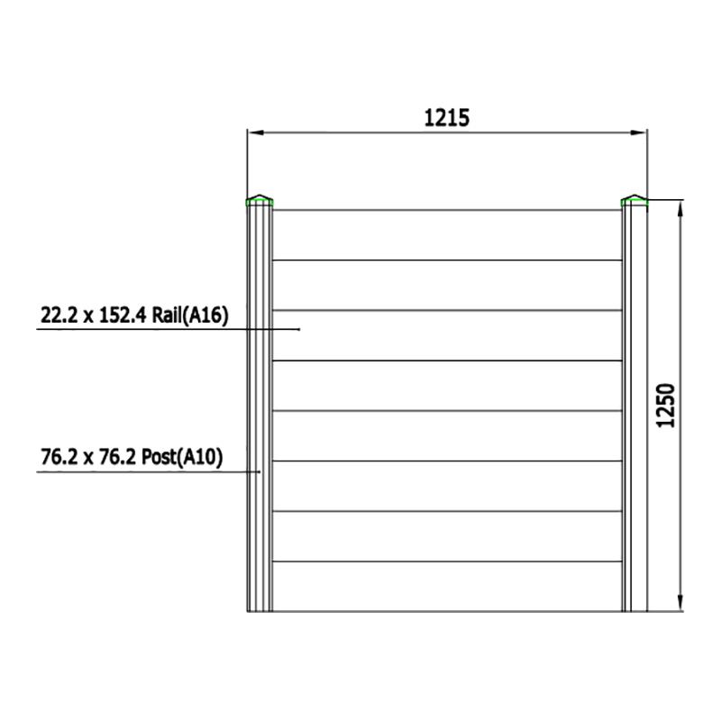 Flat Cap pvc fence screen