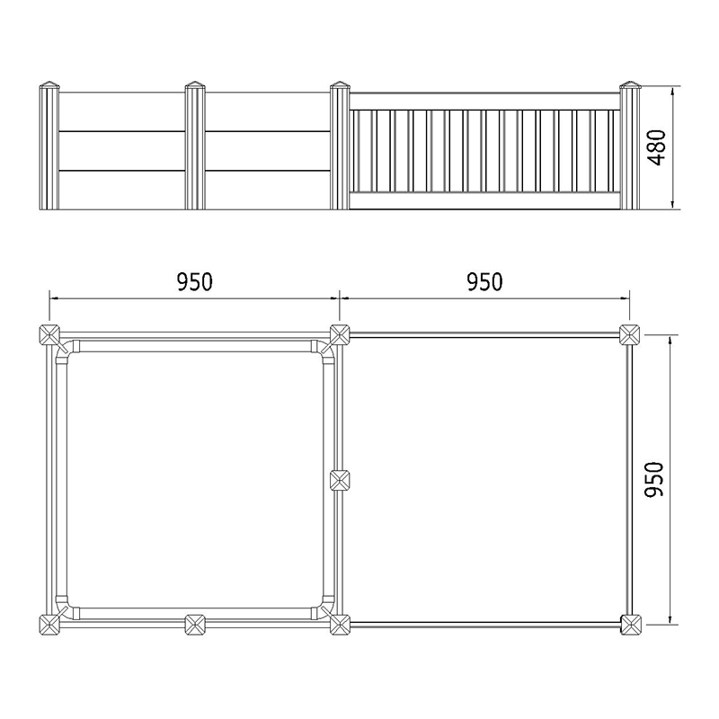 Pvc whelping box with playpen