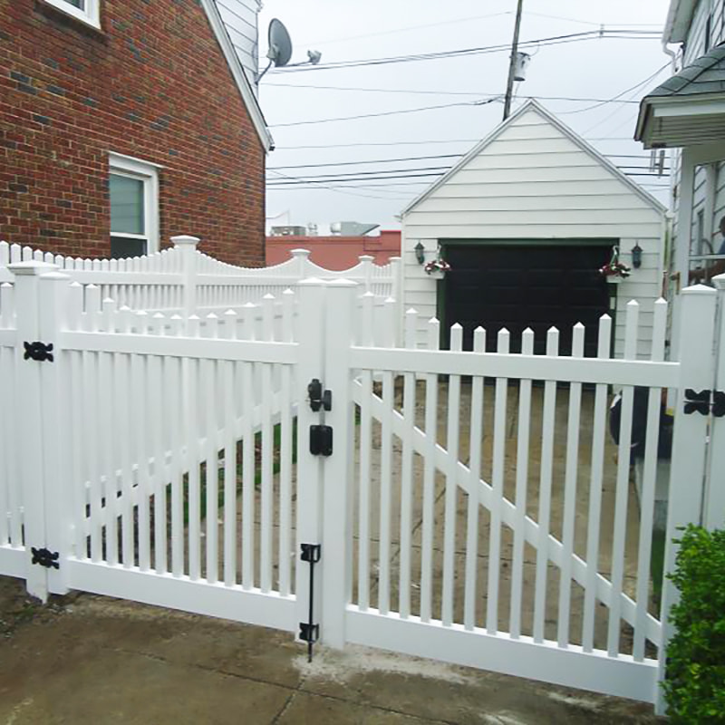 Pvc fence double gate suit for each styles