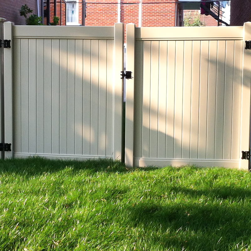 Pvc fence double gate suit for each styles