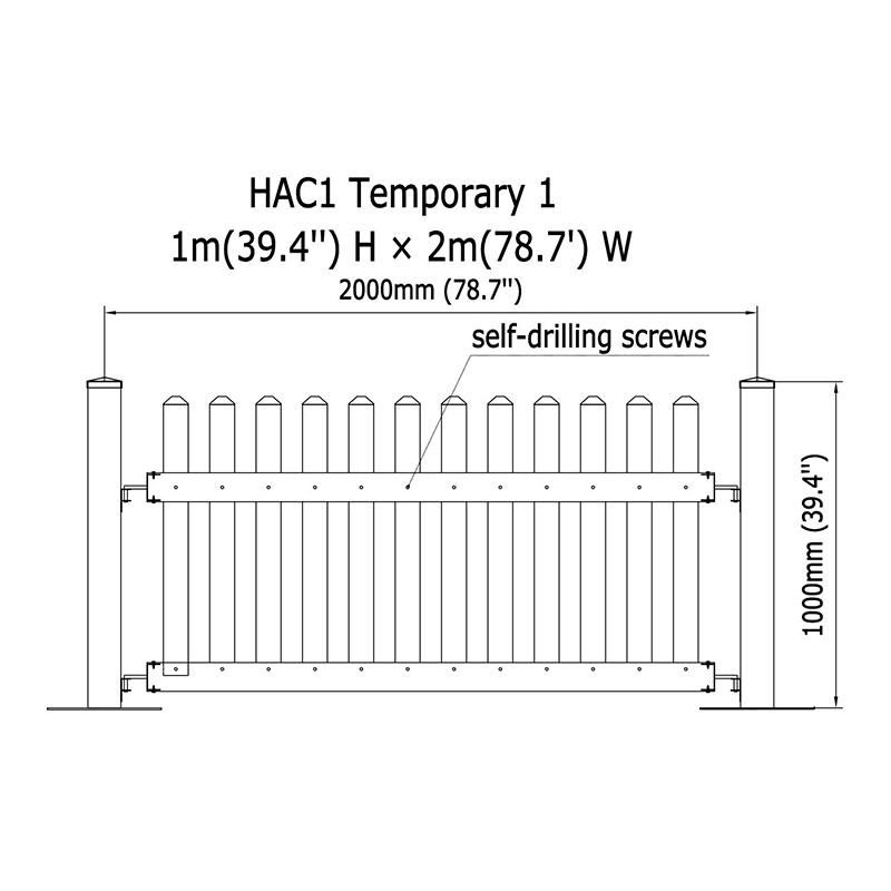 Vinyl temporacy fence