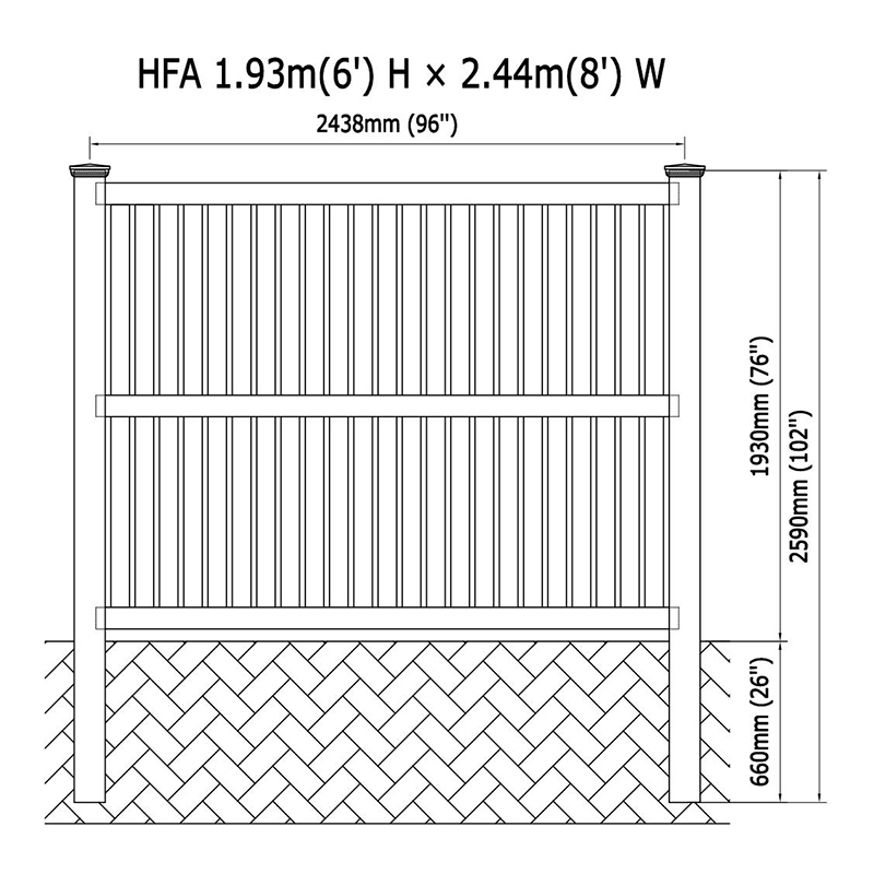 HFA alternative semi privacy fence