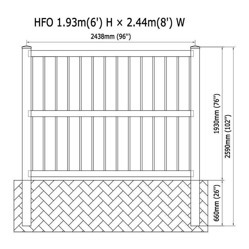 HFO semi-private vinyl fence