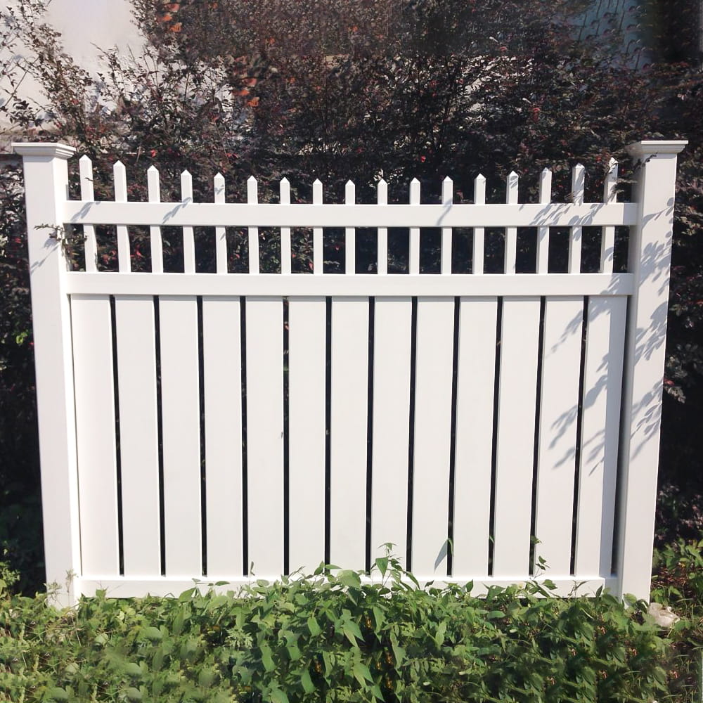 HSP picket top pvc semi-private fence