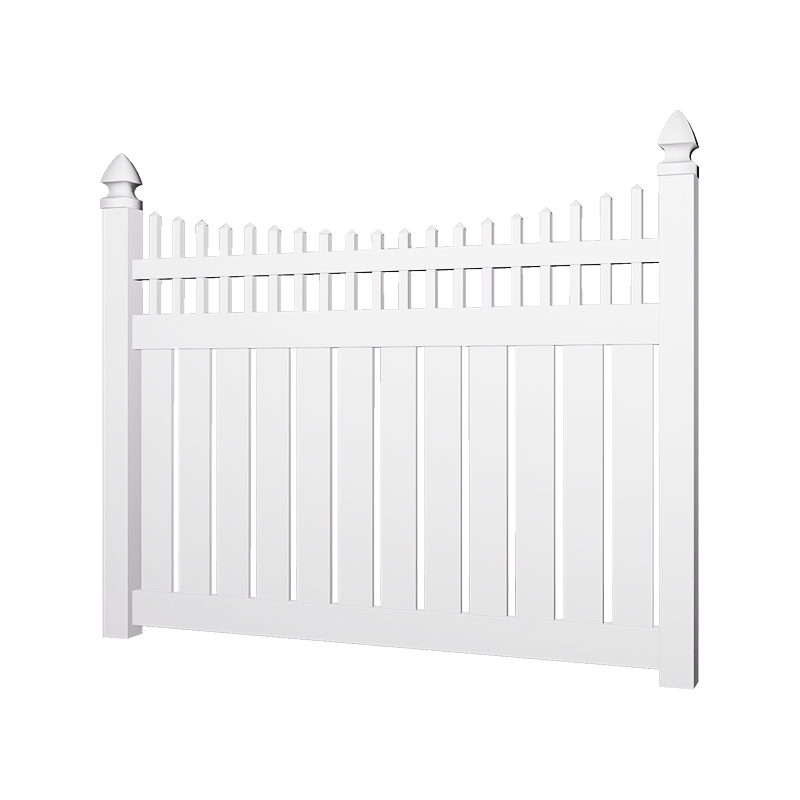 HSP picket top pvc semi-private fence