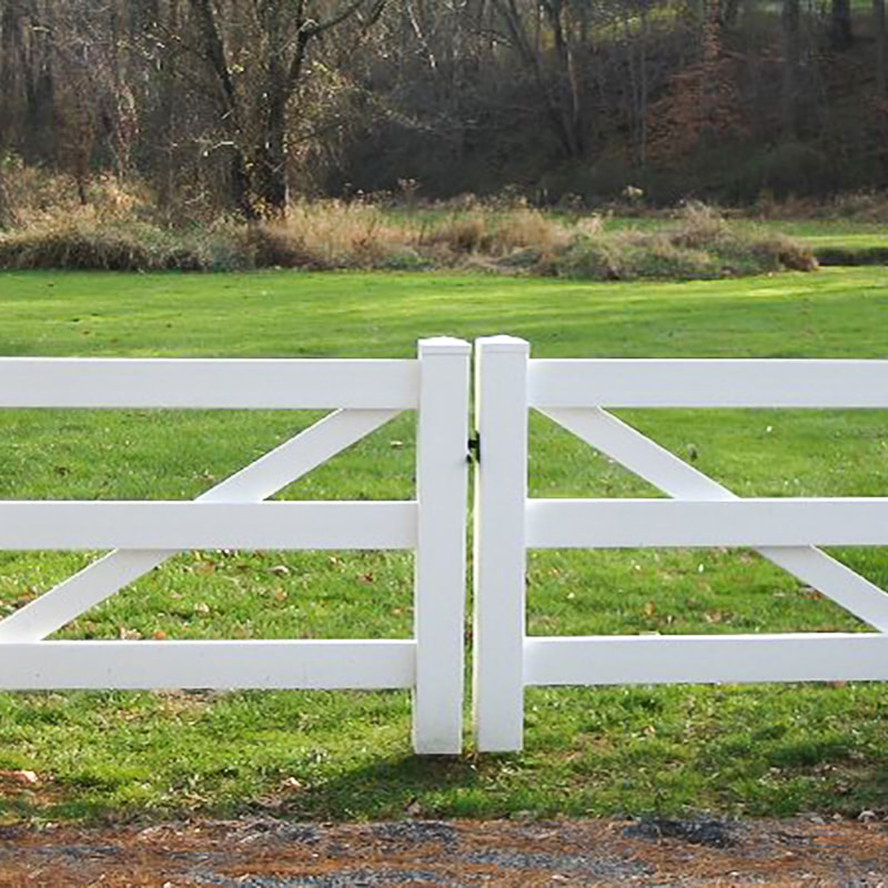 Pvc fence double gate suit for each styles